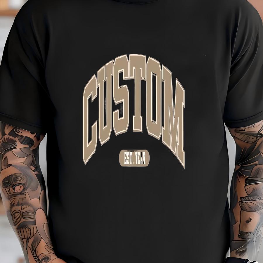 Custom Varsity Letters Shirt, College Letters, Athletic Letters, Personalized Jersey Letters, Custom Text T-shirt