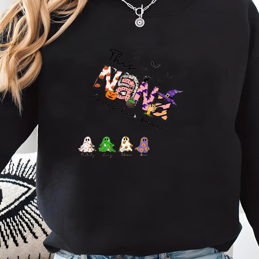 Nana Halloween Shirt: Custom Grandkids Names (unisex, Cozy Fit) Sweatshirt