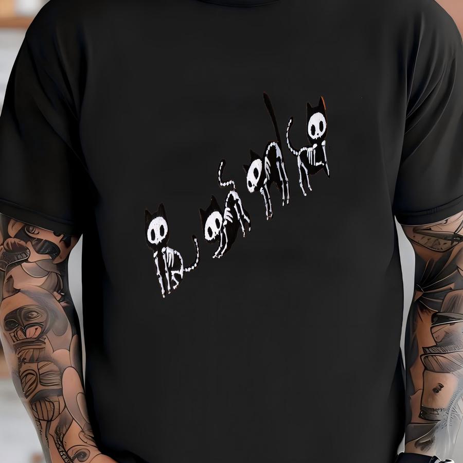 Skeleton Cats Hoodie: Yam Fall Tee T-shirt