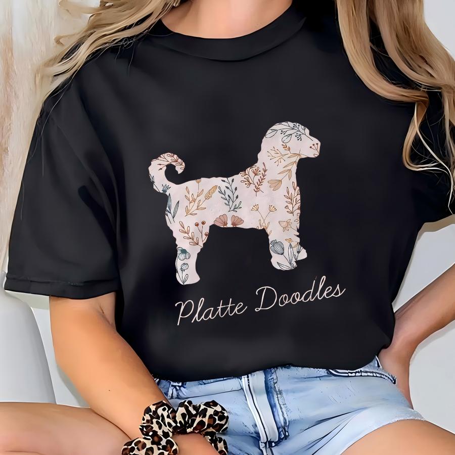 Platte Doodles - Niestandardowa Koszula Kwiatowa Doodle Kostium