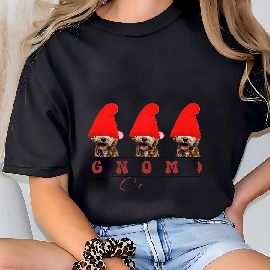 Custom Tee For Christmas Gnomo Dog Personalized Gift For Pet Owners Pet Tee Custom Dog Tee For Dog Lover Gift Pet Handbag T-shirt