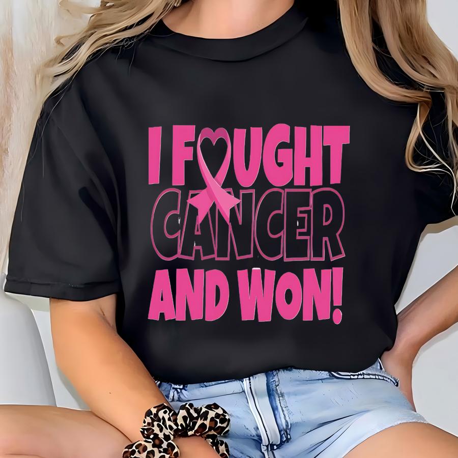 Cancer Fighter Sweatshirt, I Can Fight Cancer, Cancer Survivor, Cancer Awareness Month, Breast Cancer Shirt, Warrior, Pink Ribbon, Pink Oct T-shirt