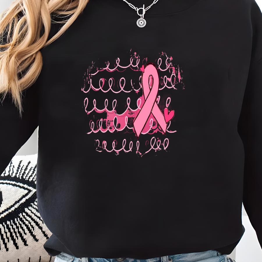 Pink Ribbon Breast Cancer Awareness Shirt: Soft Cotton Hope Tee Sweatshirt