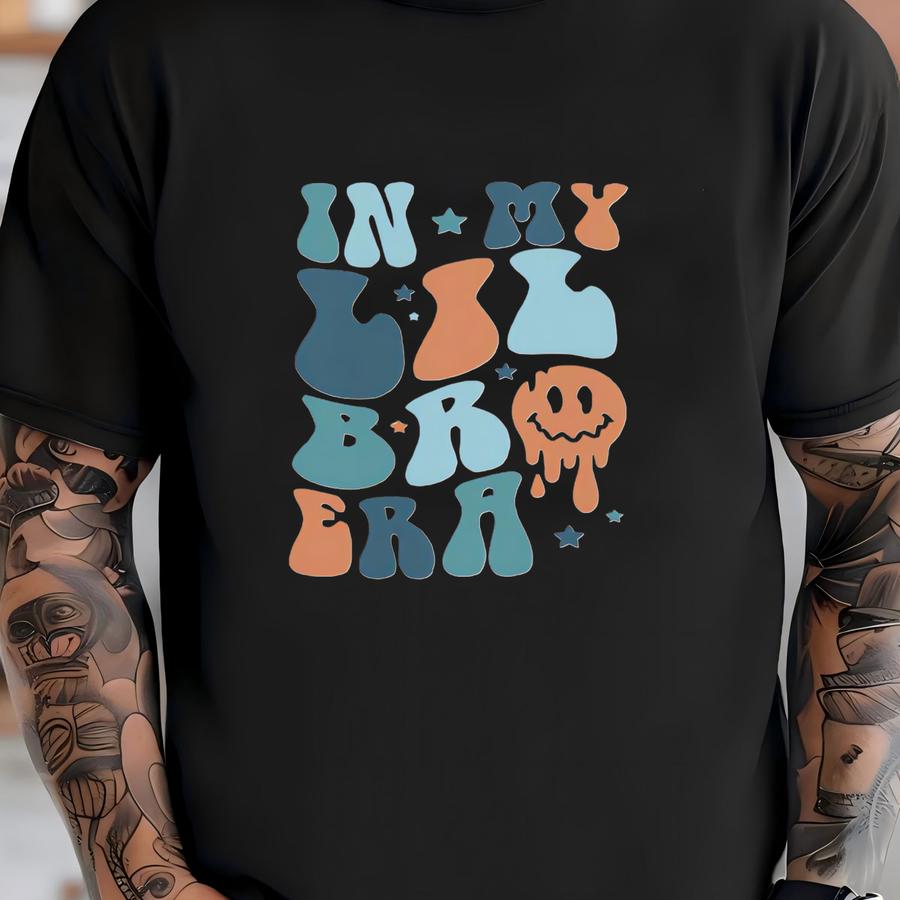 Retro Little Brother ® - In My Lil Bro Era Baby ® - Retro Little Brother Bodysuit - Lil Brother Gift T-shirt