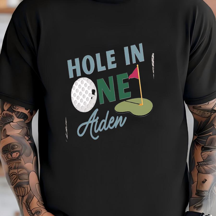 Hole In One Birthday Outfit, Golf Birthday, 1st Birthday Shirt Boy, Hole In One Birthday Outfit, Caddie Mommy, Caddie Daddy, Golf Party T-shirt