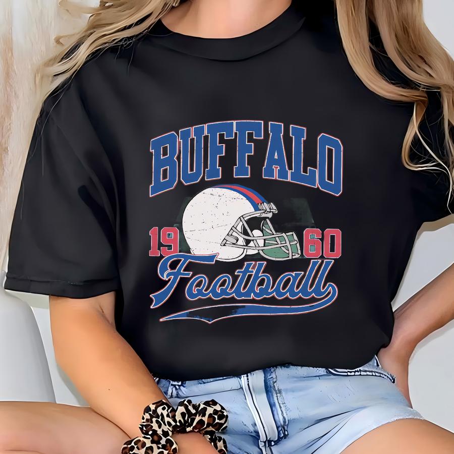 Buffalo Football Vintage 90s Style Sweatshirt, Buffalo Football Shirt, Sunday Football Shirt, Retro Buffalo Crewneck Sweatshirt, Game Day T-shirt