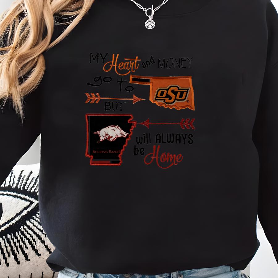 Custom House Divided Tee, Sweatshirt, Hoodie Or Jersey For Infants To 4xl Broken Heart Design Sweatshirt