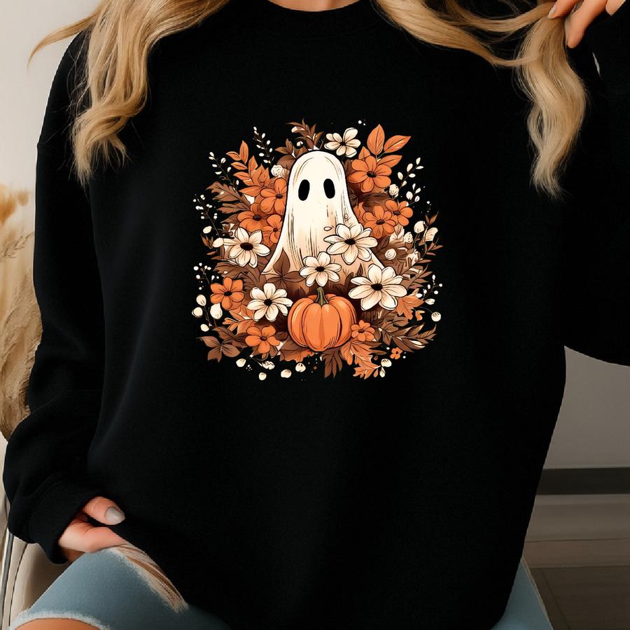 Halloween Ghost Sweatshirt, Halloween Party Hoodie, Fall Fashion, Spooky Season Gift Sweatshirt