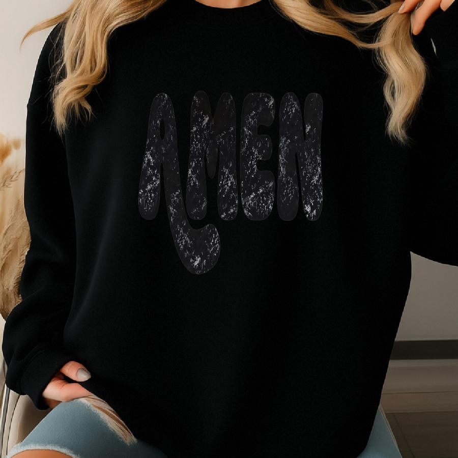 Retro Amen Crewneck | Amen Sweatshirt, Cute Christian Sweatshirt, Gift For Her, Retro Religious Crew, Faith Apparel, God Sweater Sweatshirt