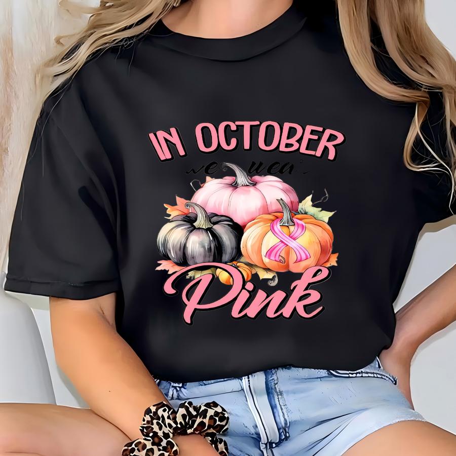 Pink Ribbon Breast Cancer Awareness Sweatshirt: October Gift T-shirt