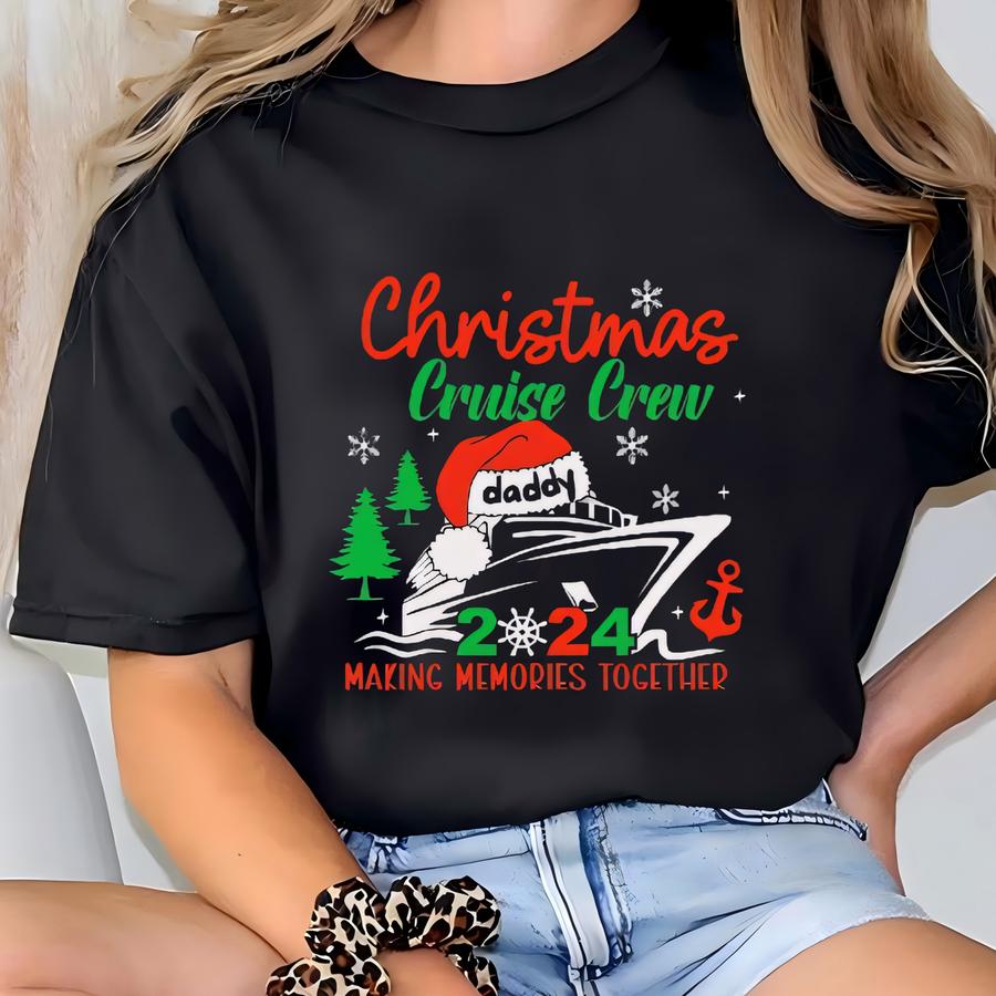 Custom Christmas Cruise Crew 2024 Shirt: Family Matching Tee T-shirt