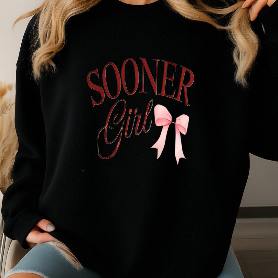 Youth Sooner Girl Short Sve T-shirt Sweatshirt