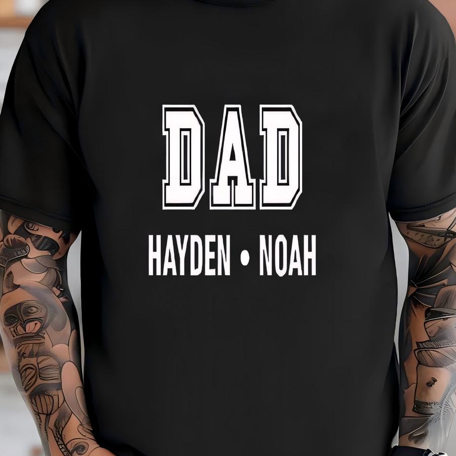 Custom Grandpa Gift Shirt With Grandkid Names, Personalized Father's Day Sweatshirt For Dad, Unique Papa Grandfather Birthday Gifts Tshirts T-shirt