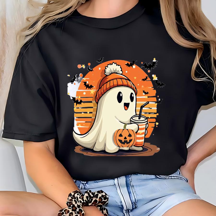 Cute Ghost Shirt, Halloween Ghost Hoodie, Halloween Fall Tee, Halloween Ghost Graphic Tee, Cute Spooky Season Shirt, Gift Halloween Shirt T-shirt