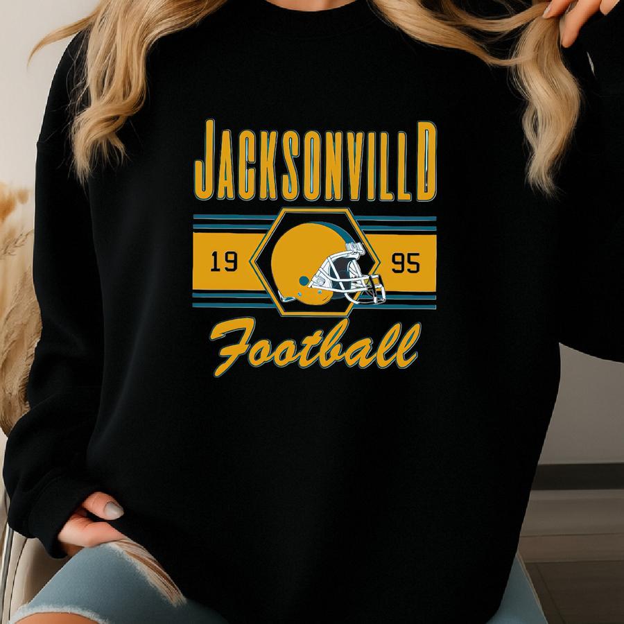 Jacksonville Football 90s Style Sweatshirt, Retro Jacksonville Football Shirt, Jacksonville Fan Shirt, Sunday Football Tee, Game Day Shirt Sweatshirt