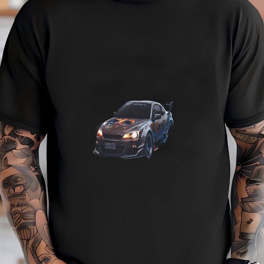 Street Life Tuner Car Tee - Unisex Adult Hoodie With Dramatic Japanese Tuner Design - Anime Style- Graphic Tee - Jdm T-shirt