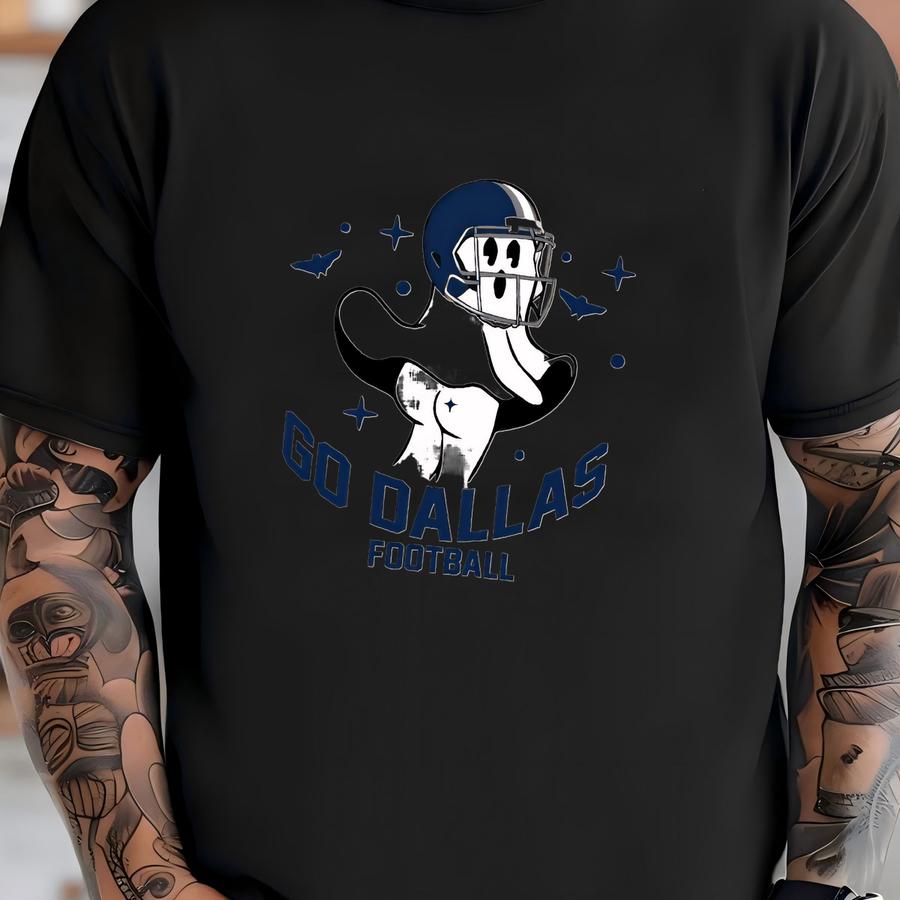 Go Football Retro Funny Ghost Sweatshirt, Football Team Spooky Season Hoodie, Football Retro Sweatshirt, Halloween Sweatshirt T-shirt