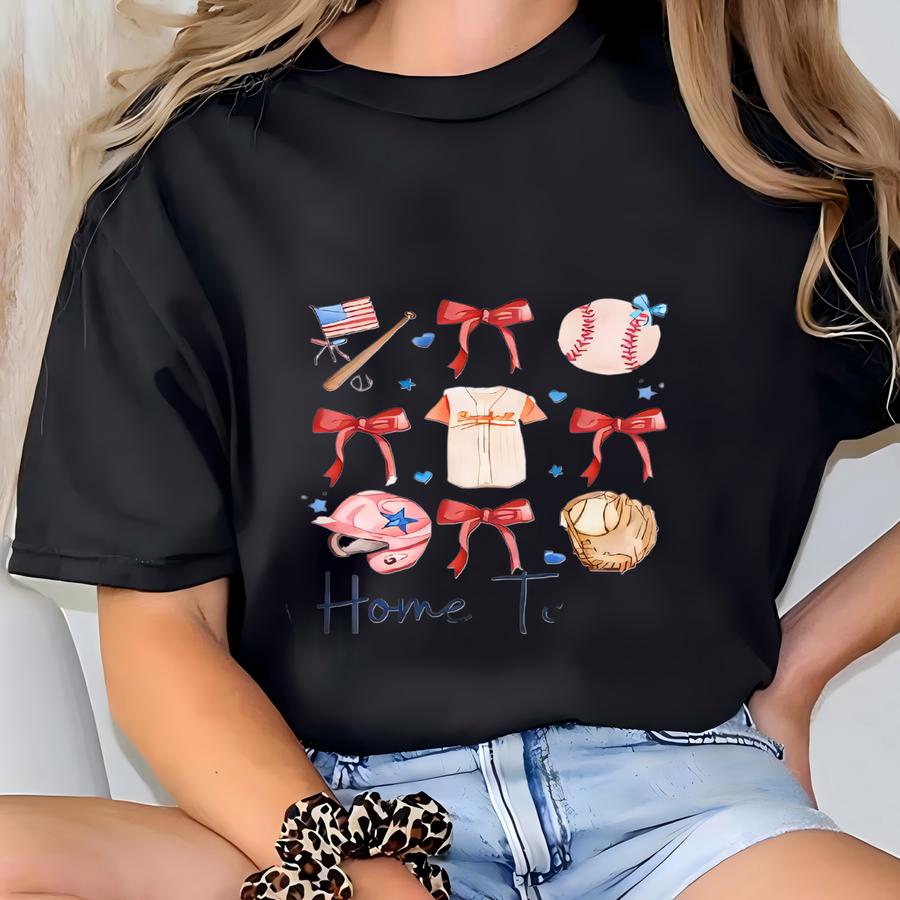 Coquette-style Baseball Sweatshirt For Women, Ballpark Mom Shirt, Girls Baseball Lover Gift, Baseball Sister Tshirt, Baseball Grandma Shirt T-shirt