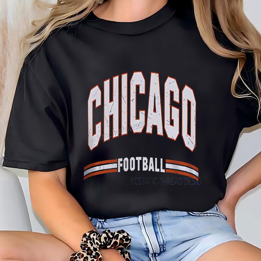 Chicago Football Sweatshirt, Retro Chicago Football Gift, Chicago Football Fan, Chicago Football Apparel, Chicago Footbal, Women Men T-shirt