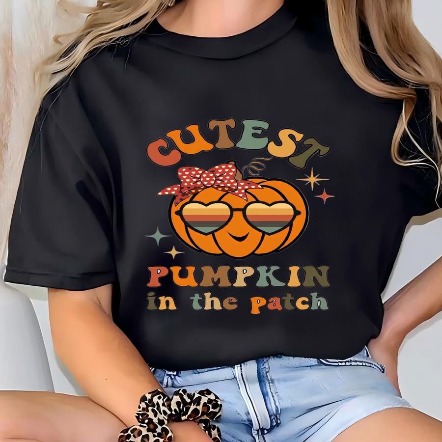 Cutest Coolest Pumpkin In The Patch Shirt, Thanksgiving Shirt, Pumpkin Shirt, Funny Fall Shirt, Thanksgiving Kids Shirt, Pumpkin Spice Shirt T-shirt