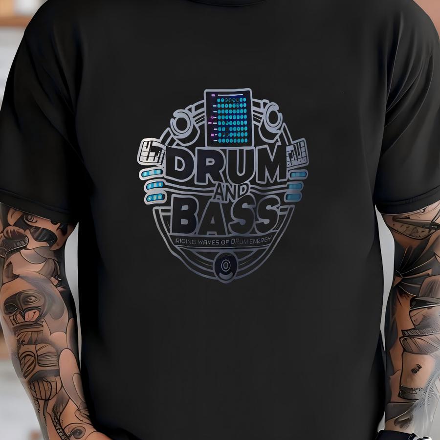 Drum Bass Music Lovers Tee - Unisex Adult Hoodie Electronic Music Design - Minimalist - Edm Style Jungle Electronic Dance Rave - Free S/h T-shirt