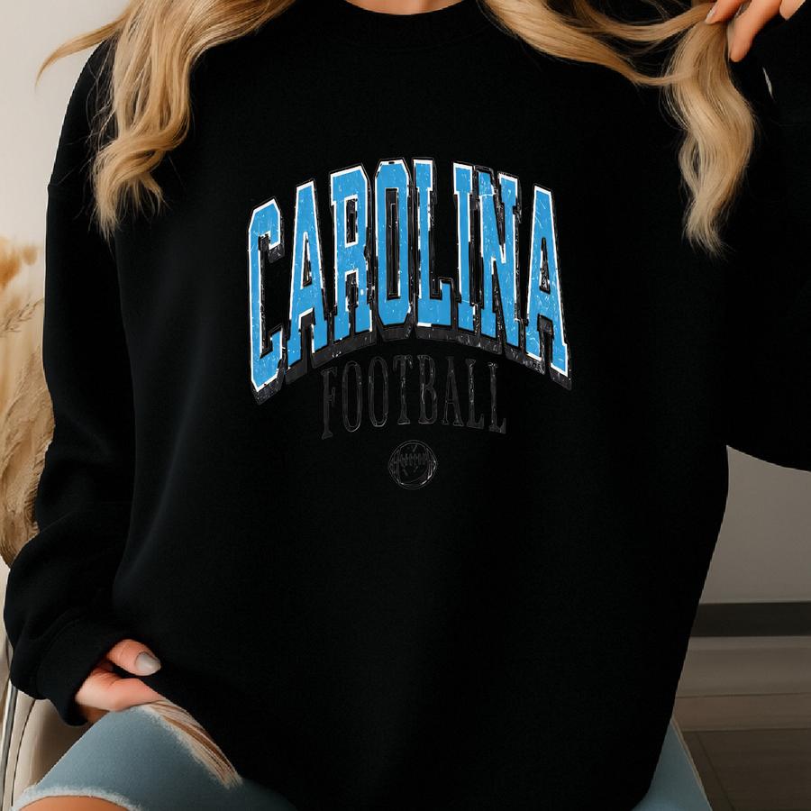 Vintage Carolina Football Sweatshirt, Custom Carolina Football Shirt, Carolina Hoodie, Carolina Football Jersey, Sunday Football T-shirt Sweatshirt