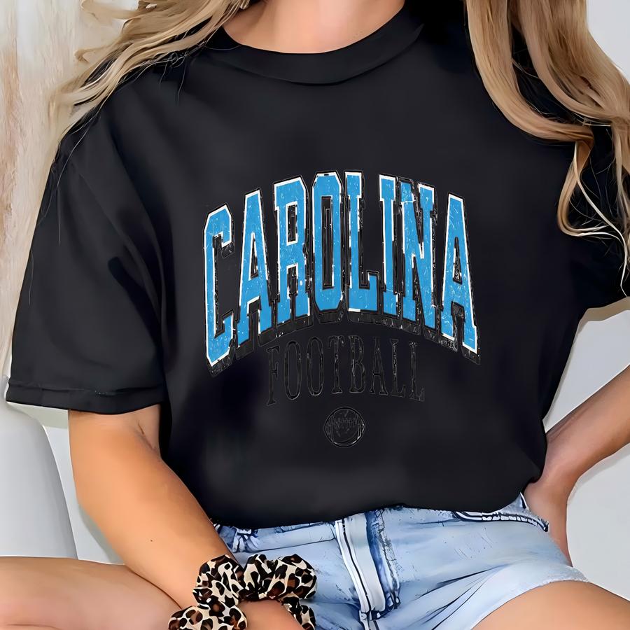 Vintage Carolina Football Sweatshirt, Custom Carolina Football Shirt, Carolina Hoodie, Carolina Football Jersey, Sunday Football Hoodie T-shirt