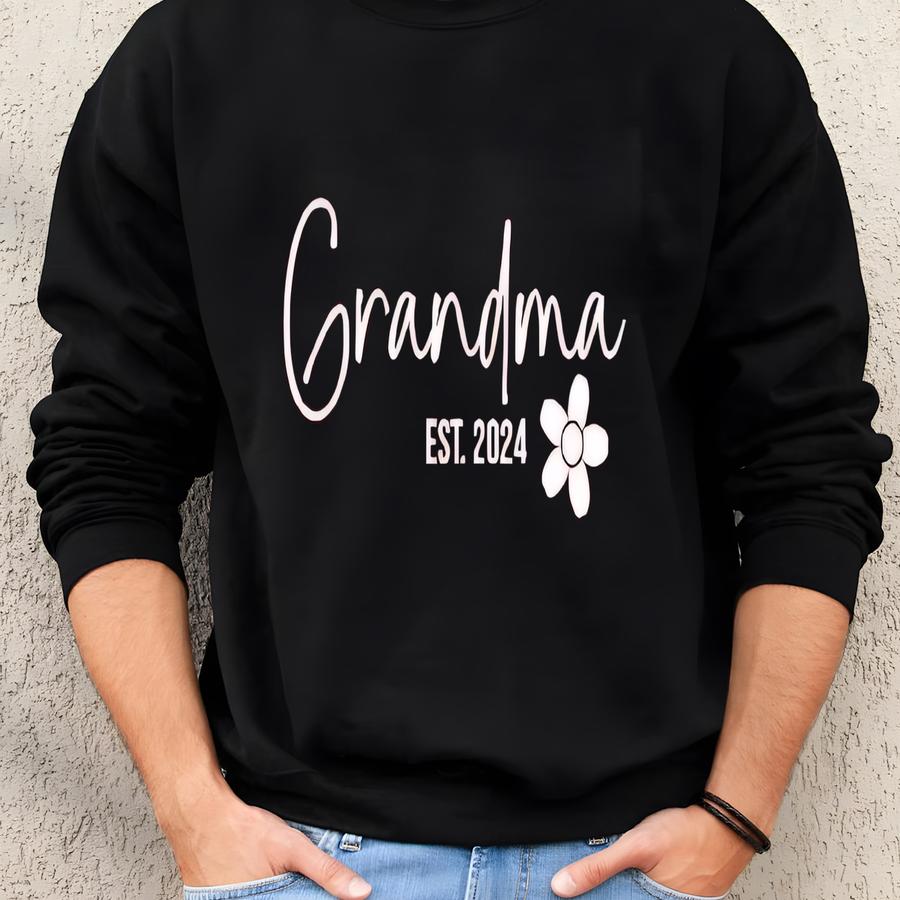 Personalized Grandma Sweatshirt: Grandkids Names On Sve, Custom Granny Gift Sweatshirt