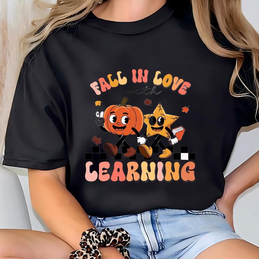 Groovy Teacher Fall Hoodie: Pumpkin Design T-shirt