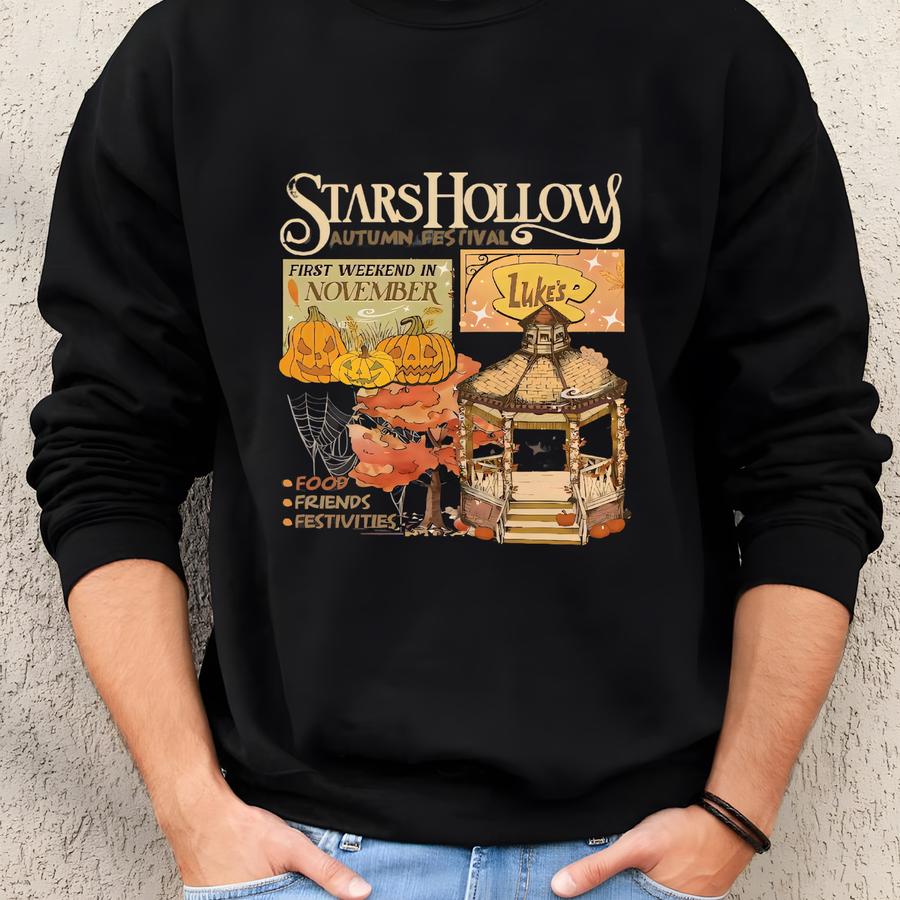 Stars Hallow Lukes Shirt Autumn Coffee Shirt, Adult Unisex Sweatshirt