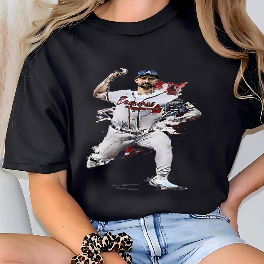 Spencer Strider Poster Atlanta Braves Wall Art Print Baseball Sports Poster Mlb Canvas Print Framed Poster Baseball Poster Home Decor G36 T-shirt