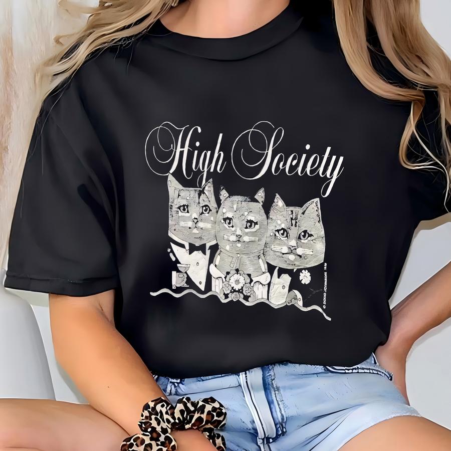 Vintage 1998 3 Cats High Society Shirt Tshirt Size Xl T-shirt