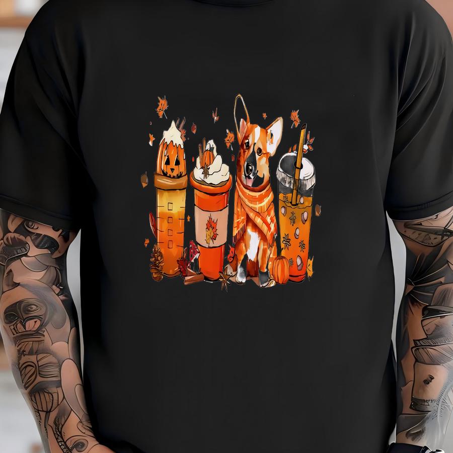 Ghost And Witch Corgi Dog Halloween Baby Romper, Ghost Corgi Dog Baby Clothes, Halloween Dog Lover Baby Bodysuit, Spooky Season Baby Gift T-shirt