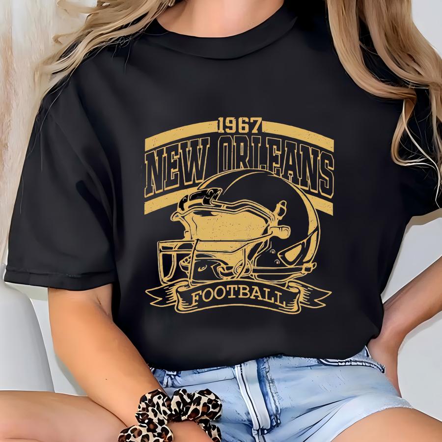 Vintage 90s Style New Orleans Football Sweatshirt, Game Day Shirt, New Orleans Team Football Shirt, Sunday New Orleans, New Orleans Football T-shirt