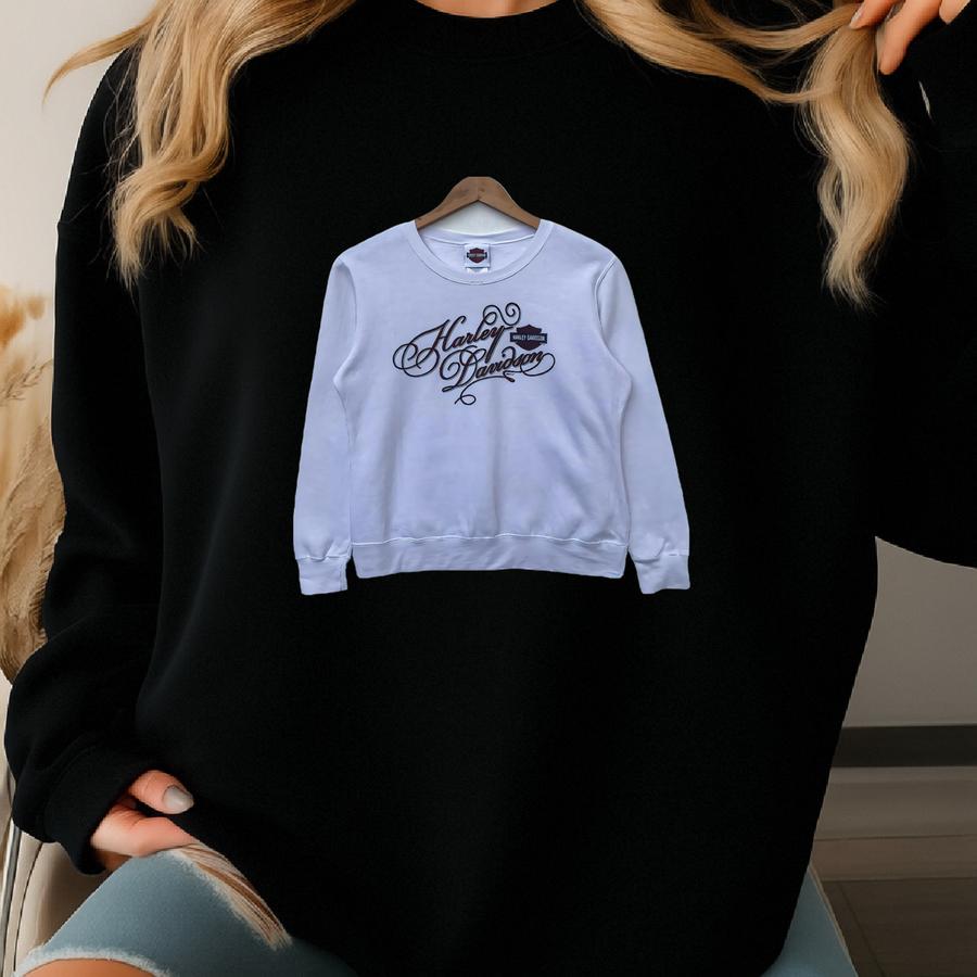 Motorcycle Sweatshirt Sweater Pullover Jumper Medium Size Long Sve Streetwear White Colour Sweatshirt
