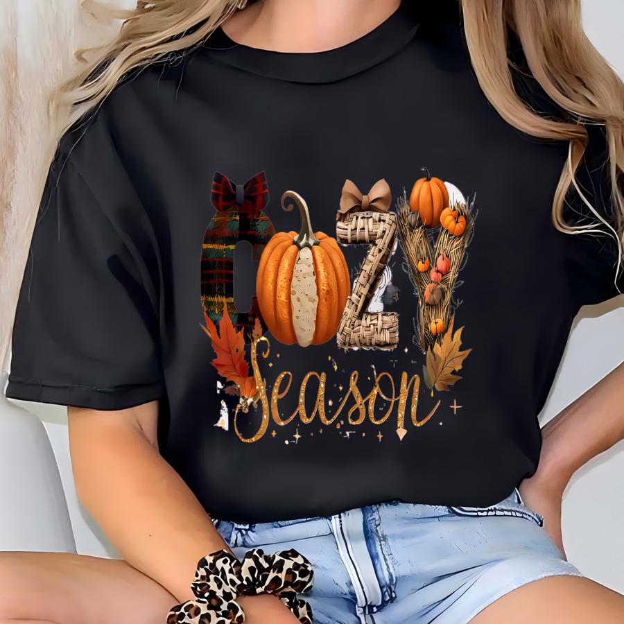 Spooky Season Shirt, Halloween Ghost Tee, Cozy Fall Gift T-shirt