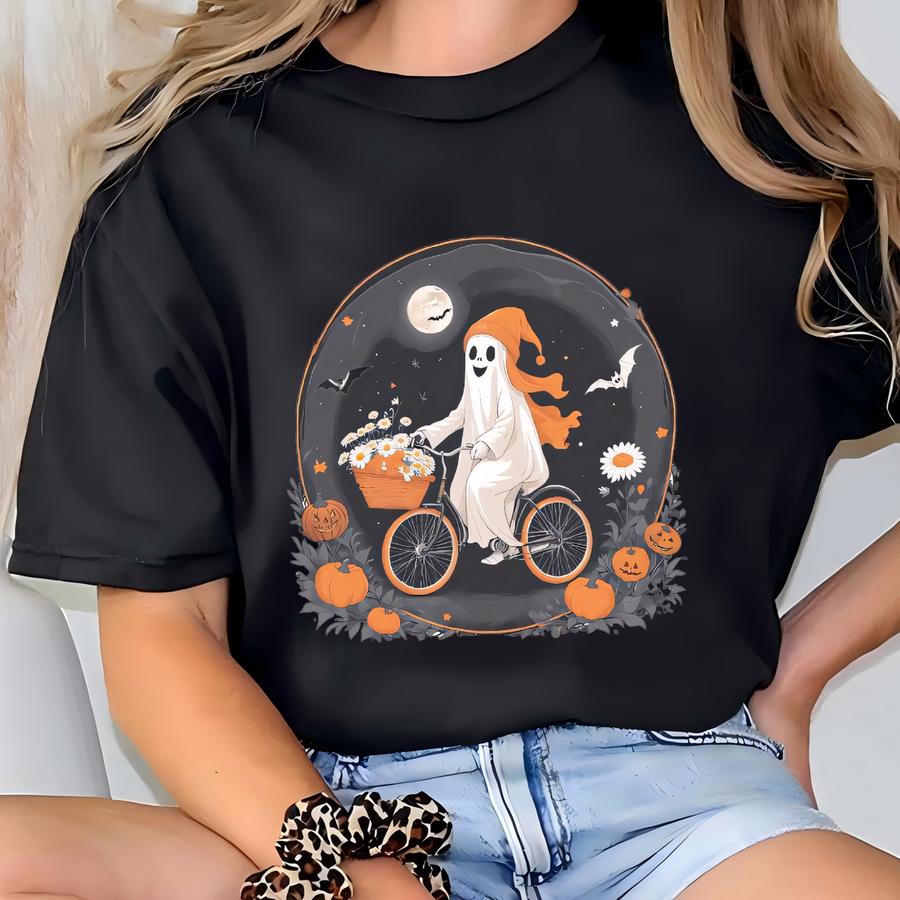 Cute Halloween Ghost Sweatshirt, Halloween Women's Hoodie, Fall Shirt, Halloween Party Shirt, Spooky Season Shirt, Autumn Shirt T-shirt