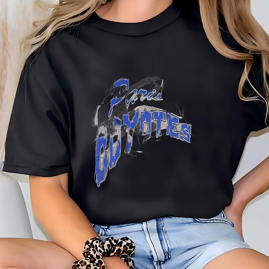 Vintage Ncaa Paris Coyotes Sweatshirt Paris Pullover Sweater Coyotes Crewneck Jumper Paris Coyotes Graphic Logo Grey Colour Large Size T-shirt