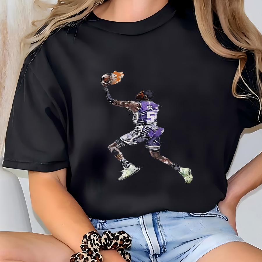 De'aaron Fox Poster Sacramento Kings Wall Art Print Basketball Sports Poster Canvas Print Framed Poster Basketball Poster Home Decor H14 T-shirt