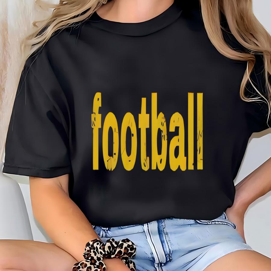 Vintage Football Hoodie (yellow Font) T-shirt