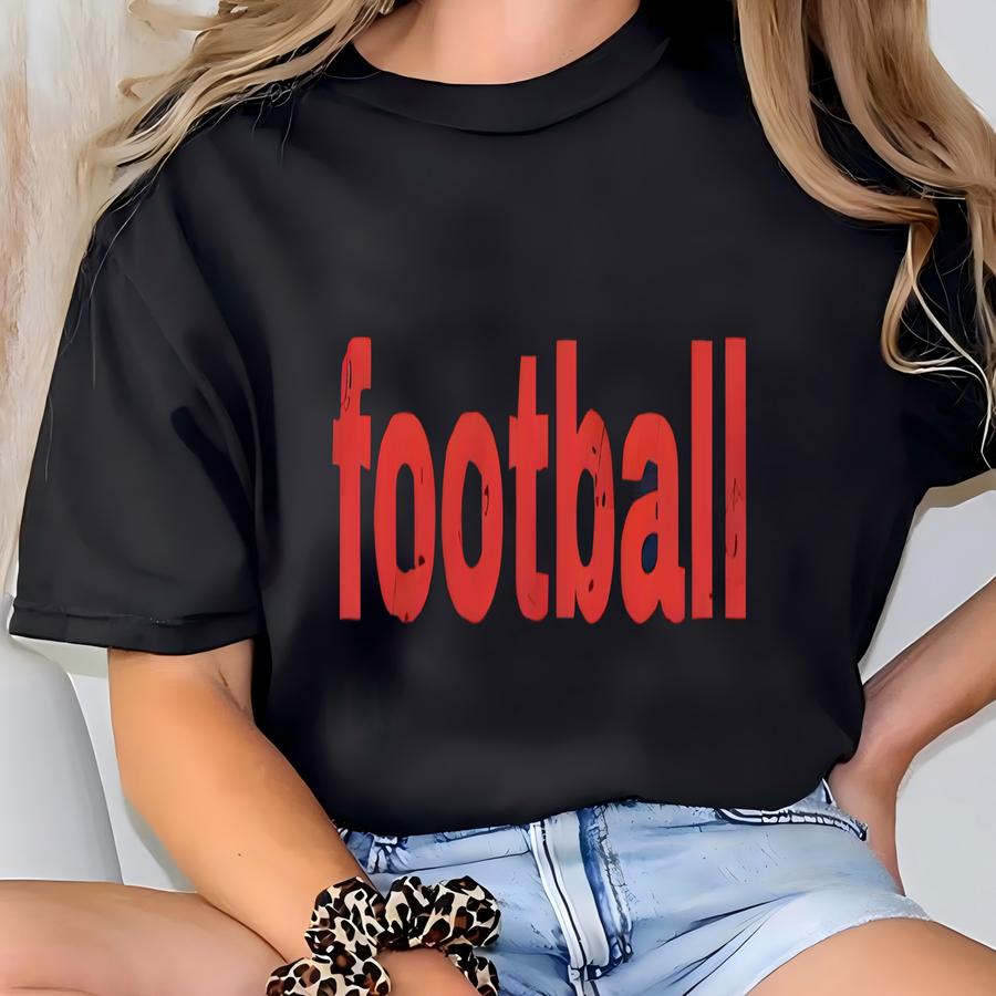 Vintage Football Hoodie (red Font) T-shirt