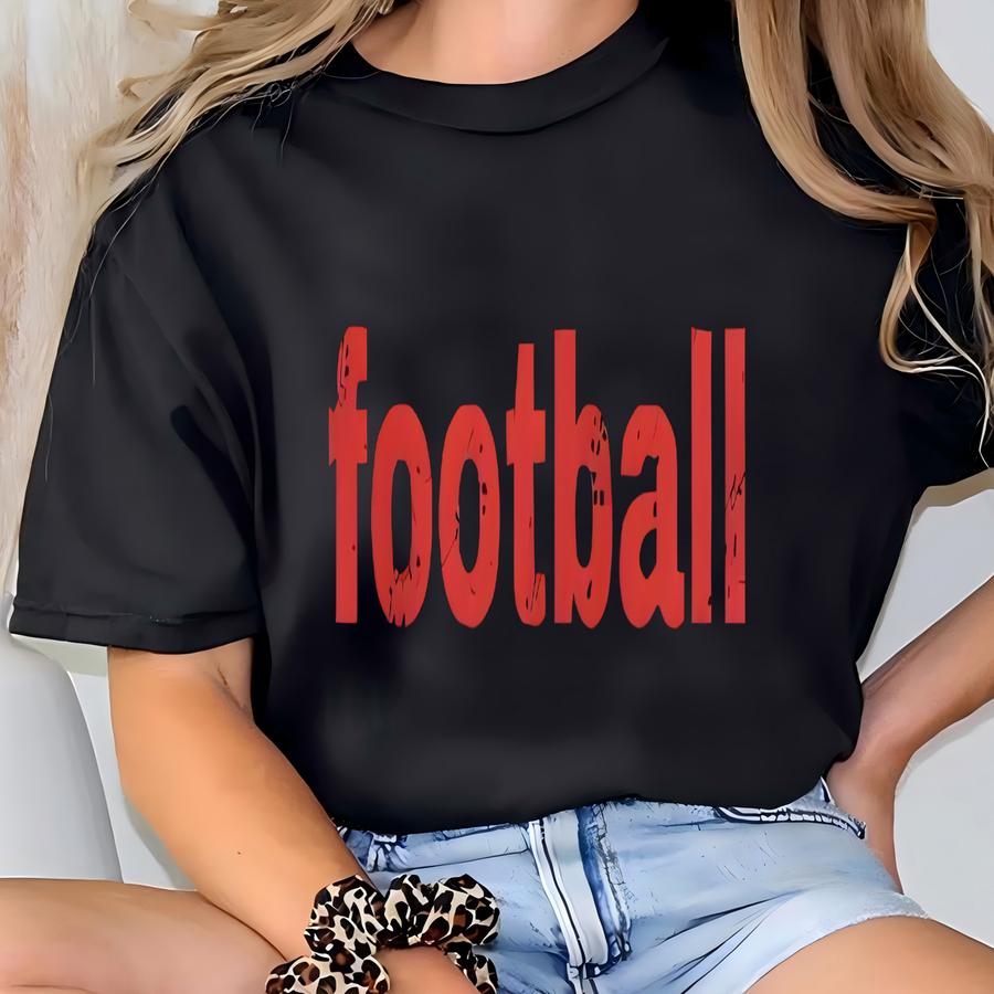 Vintage Football Crewneck Sweatshirt (red Font) T-shirt