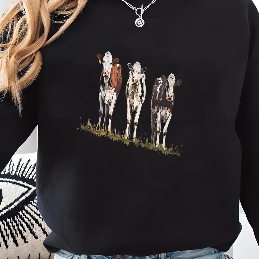 Western Sweatshirt, Cows Sweatshirt, Cow Lover Sweatshirt, Funny Cow Sweatshirt, Farm Lover Sweatshirt, Farm Animal Sweatshirt Sweatshirt