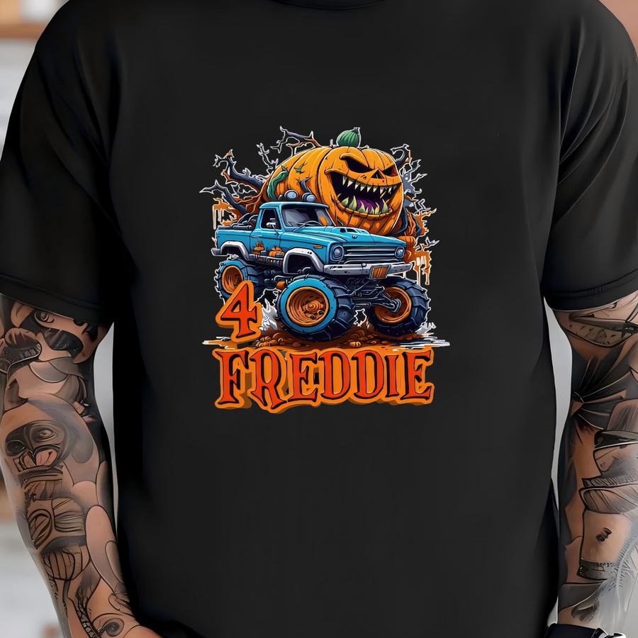 Halloween Monster Truck Shirt, Monster Personalized Birthday Shirt, Custom Monster Truck Tshirt, Monster Trucks Group Birthday Gift Tee T-shirt