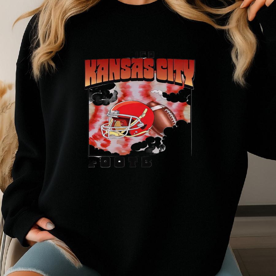 Kansas City Football Anime Style Sweatshirt, Cartoon Kansas City Football Shirt, Kansas City Shirt, Football Shirt,kansas City Fans Gift Tee Sweatshirt