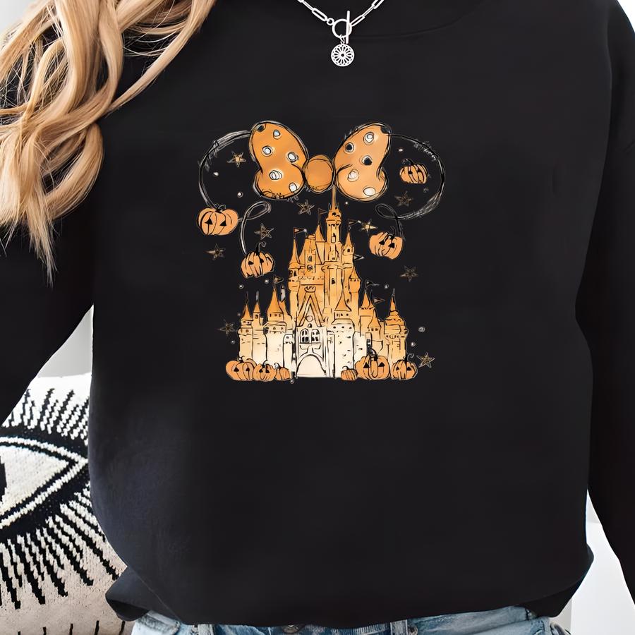Watercolor Fall Shirt,  Mouse Castle Shirt, Fall Castle Shirt, Cute Fall Shirt, Fall Woman Shirt Sweatshirt