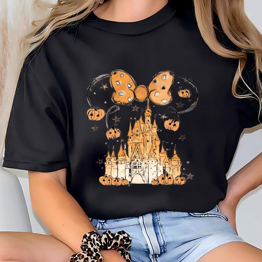Watercolor Fall Shirt,  Mouse Castle Shirt, Fall Castle Shirt, Cute Fall Shirt, Fall Woman Shirt T-shirt
