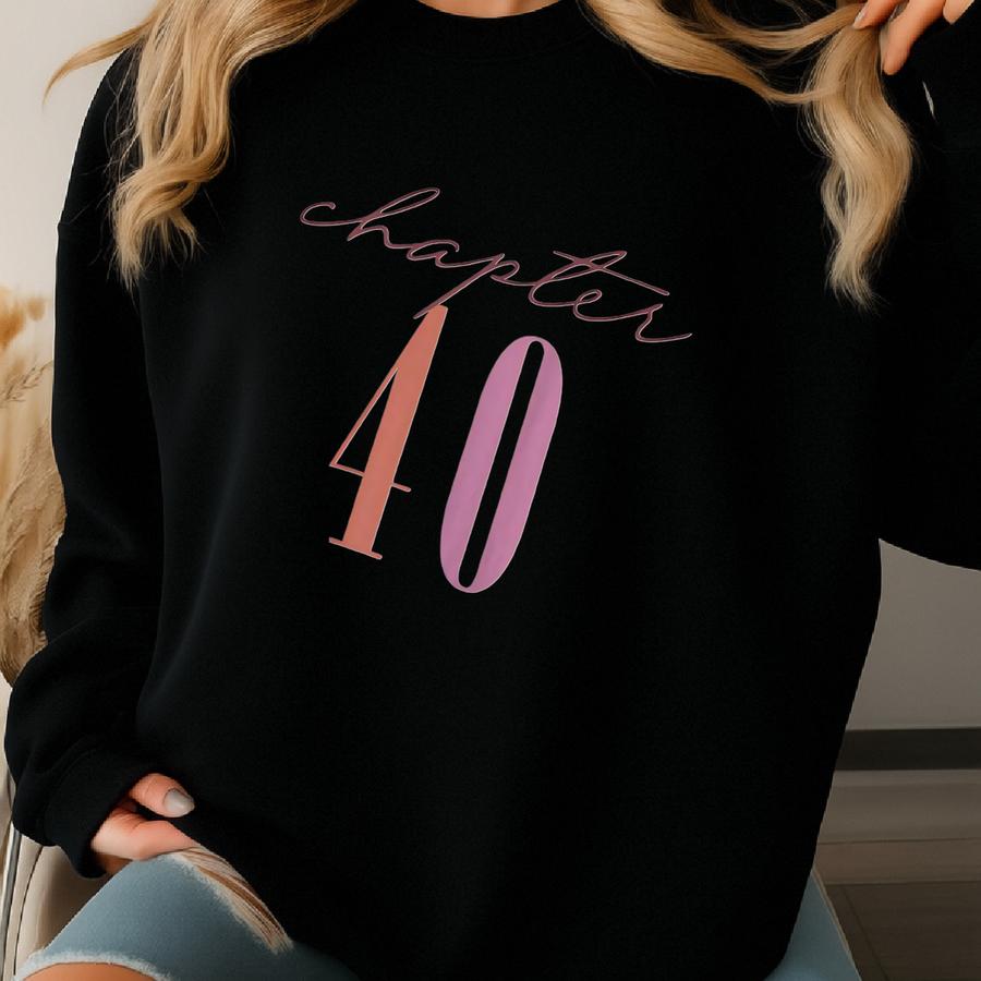 Custom Chapter 40 Unisex Ultra Cotton Tee, 40th Birthday T-shirt, Classic Bday Celebration Shirt, Born In The 80s, Vintage Age Personalized Sweatshirt
