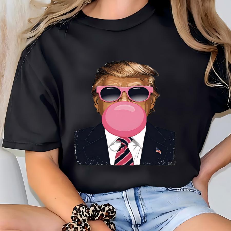 Pink Bubblegum Graphic Sweatshirt, Funny Sarcastic Tee, Republican Shirt, Republican Gift, Anti Kamala Tshirt T-shirt