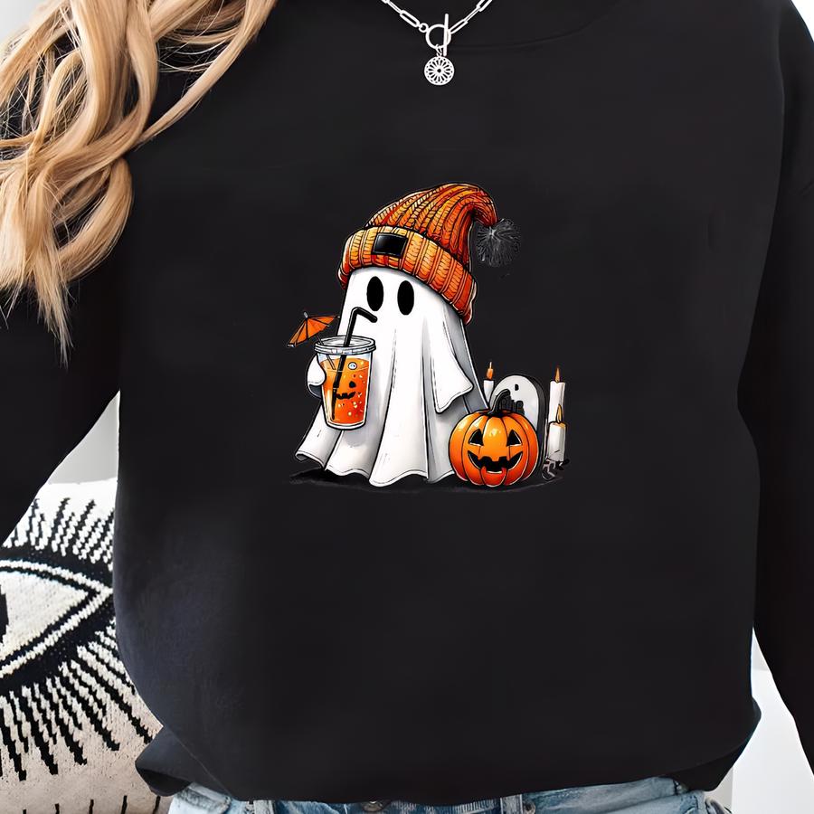 Cute Ghost Sweatshirt, Funny Spooky Hoodie, Womens Ghost Sweatshirt, Spooky Season, Halloween Party Sweatshirt, Fall Ghost Sweatshirt Sweatshirt